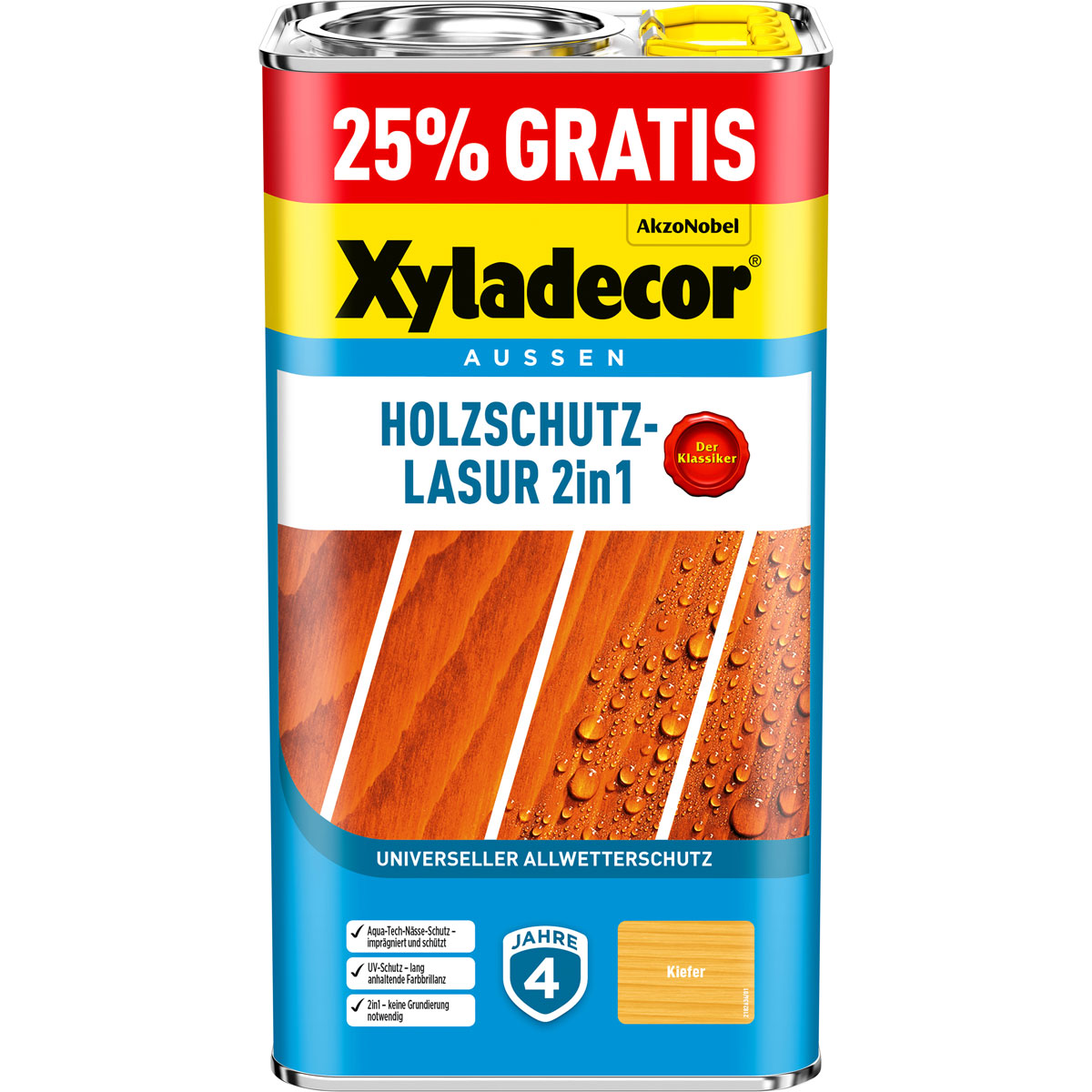 Xyladecor Holzschutz-Lasur 2in1 Kiefer 5 L | Kiefer | 114533