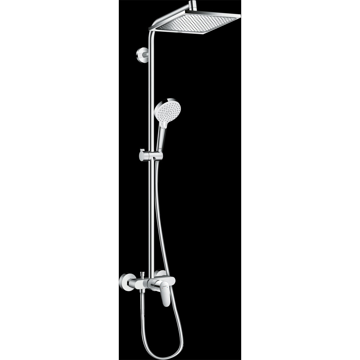 Hansgrohe  Duschsystem 240 Crometta E 1 Strahlart mit Einhebelmischer Chrom | 115090