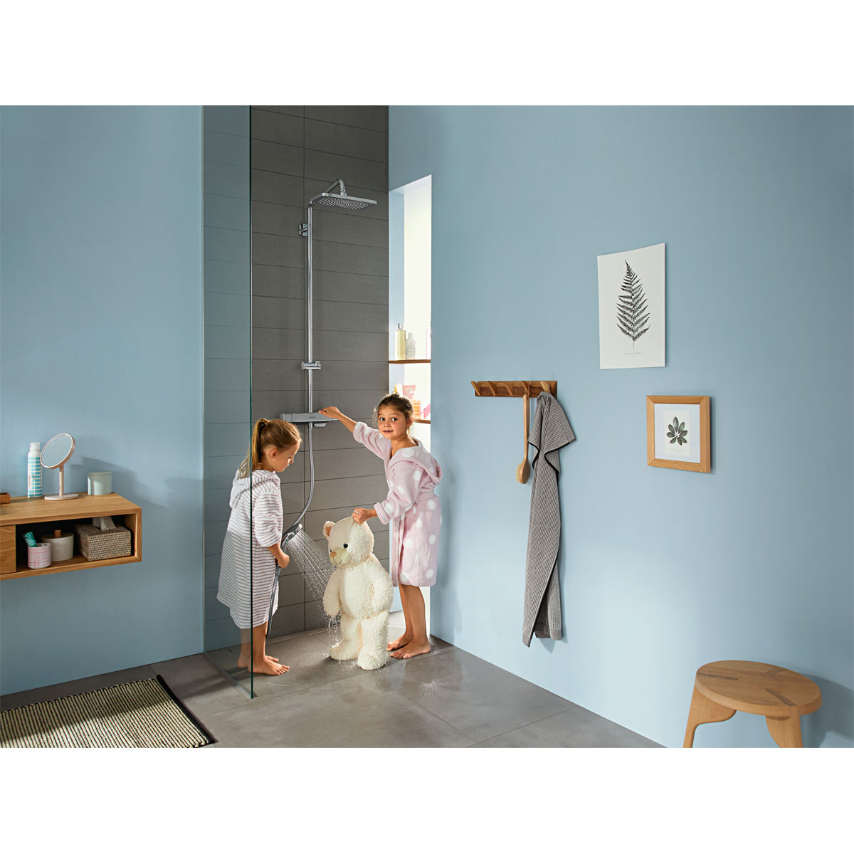 Hansgrohe  Duschsystem 280 Croma E 1 Strahlart mit Thermostat Ecostat E Chrom | 115124 – Bild 3