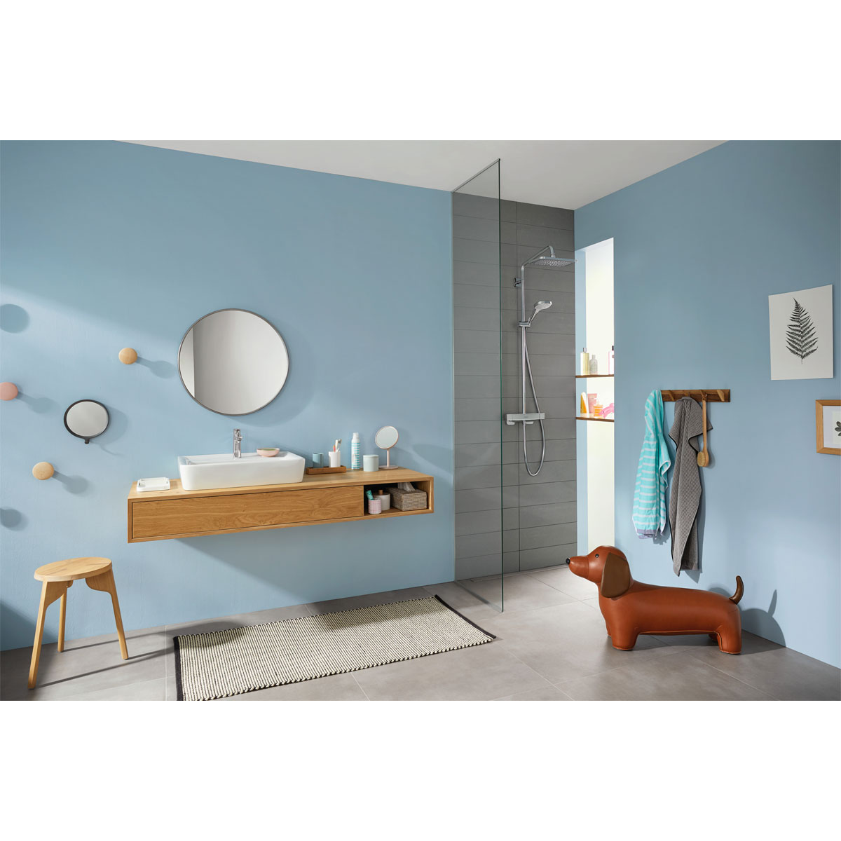 Hansgrohe  Duschsystem 280 Croma E 1 Strahlart mit Thermostat Ecostat E Chrom | 115124 – Bild 4