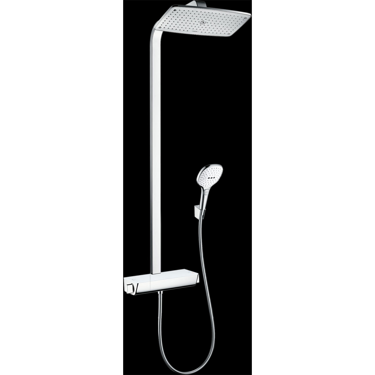 Hansgrohe  Duschsystem 360 Raindance E 1 Strahlart mit Thermostat Weiß/Chrom | 115179