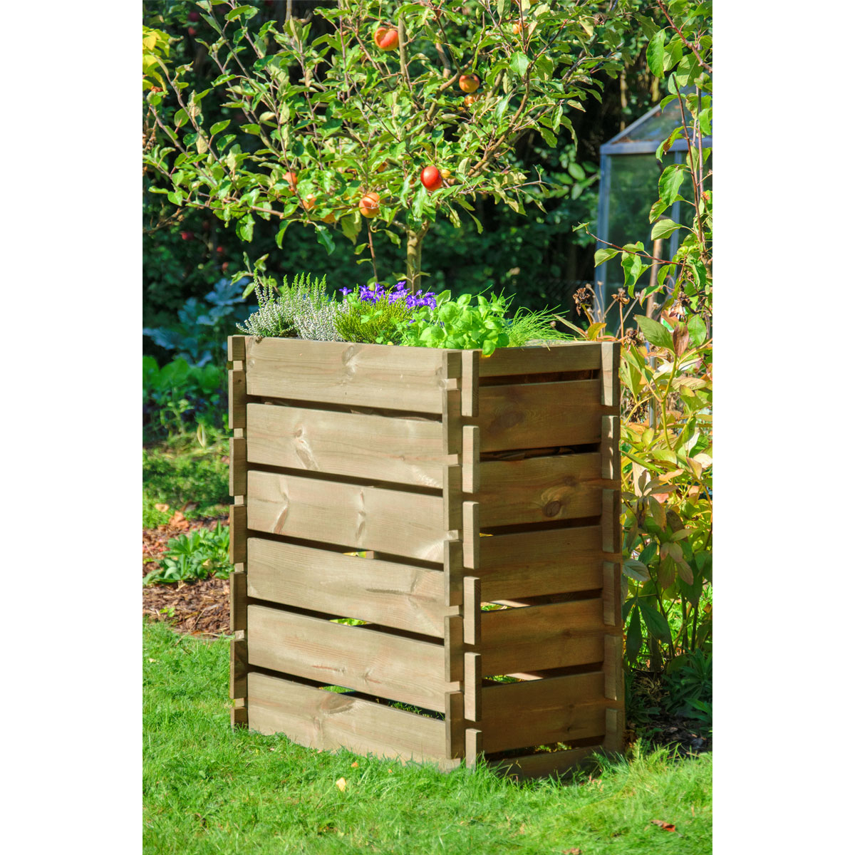 dobar Hochbeet Kubus Bernstein 79 x 79 x 39 cm | beige | 115620