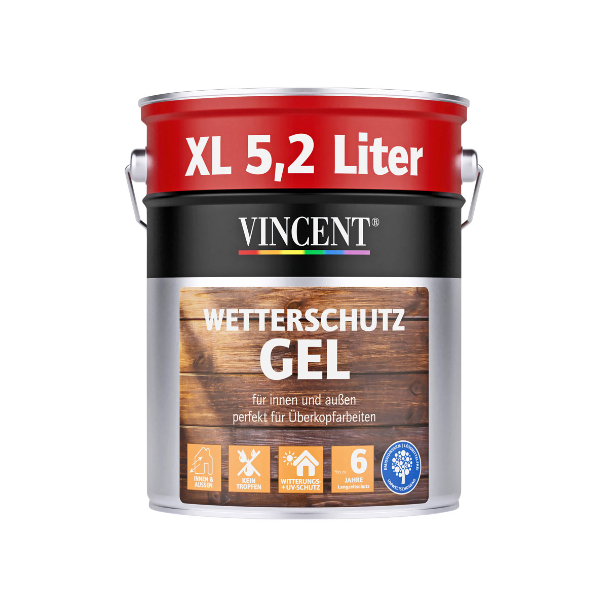 Vincent Wetterschutz Gel Teak 5,2 L | Teak | 120970