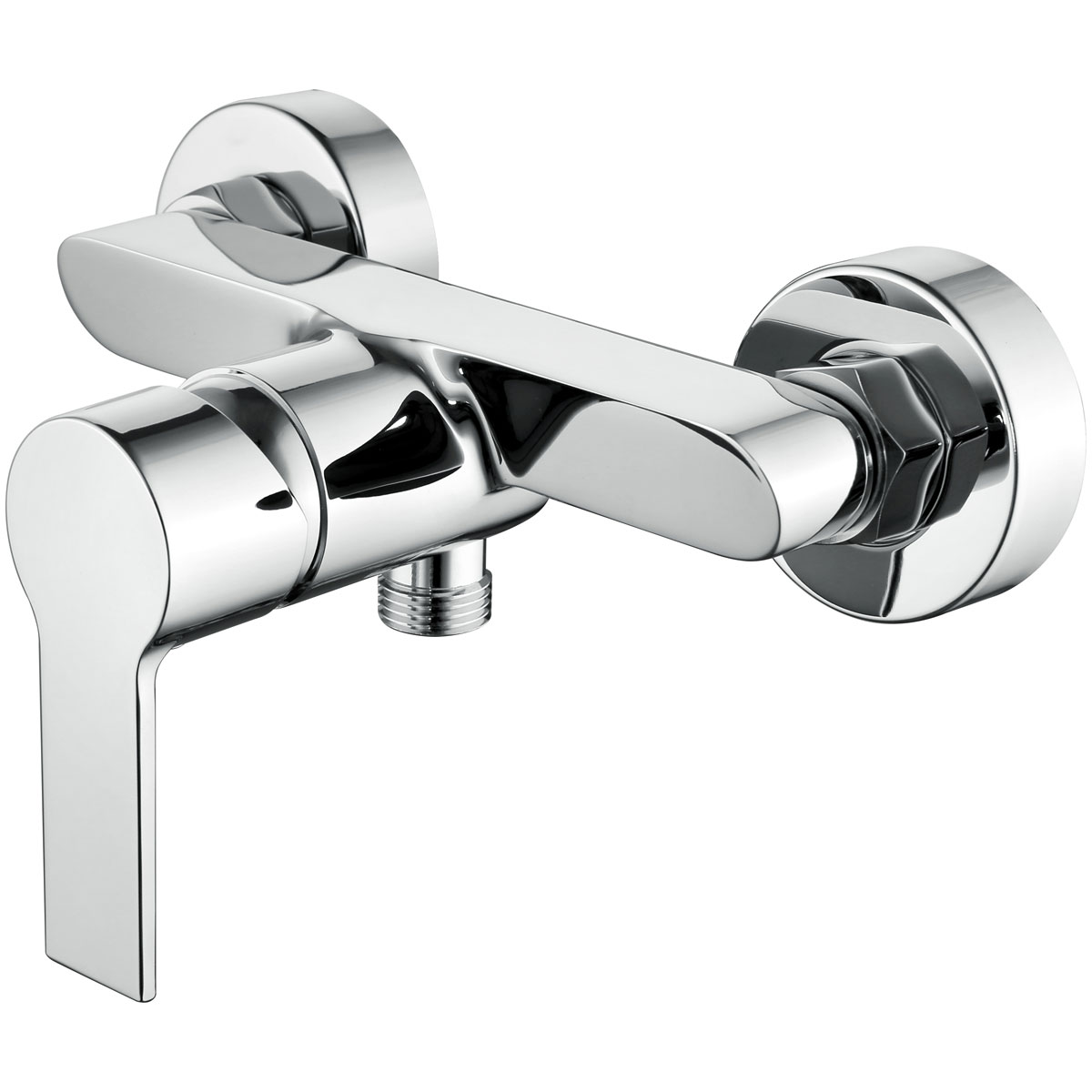 Basic Duscharmatur Arles chrom 1/2"-Brauseanschluss inkl S-Anschlüssen und Rosetten | 127231