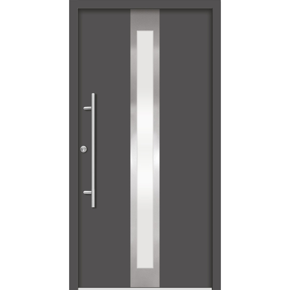 SplenDoor  Premium-Haustür Passivedoor Stockholm energiesparend anthrazit 110 x 210 cm links | 127871