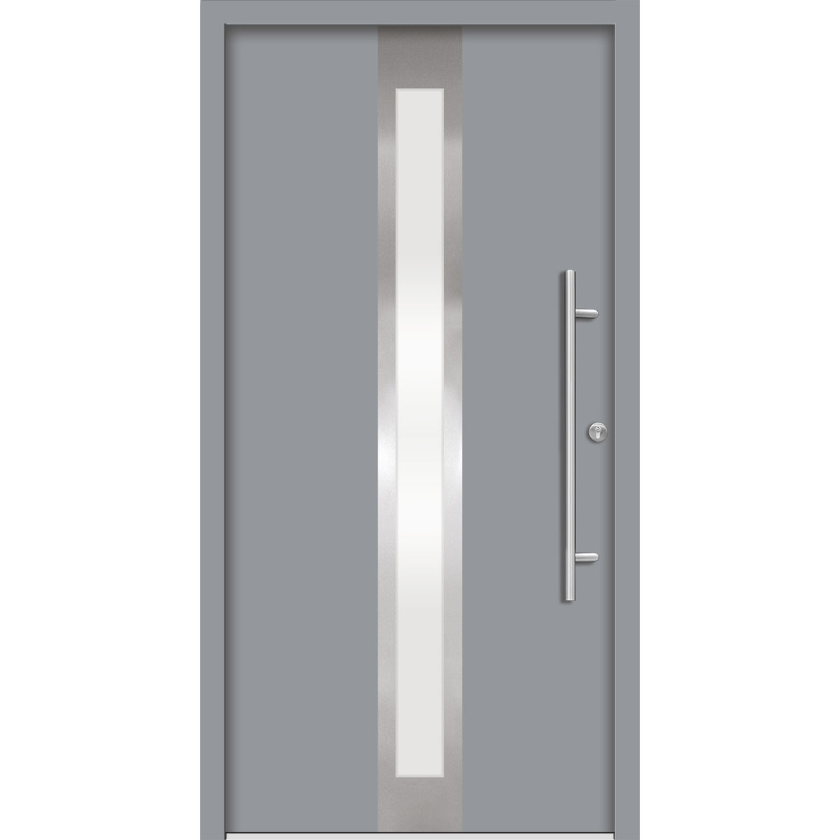 SplenDoor  Premium-Haustür Passivedoor Stockholm energiesparend grau 110 x 210 cm rechts | 127874