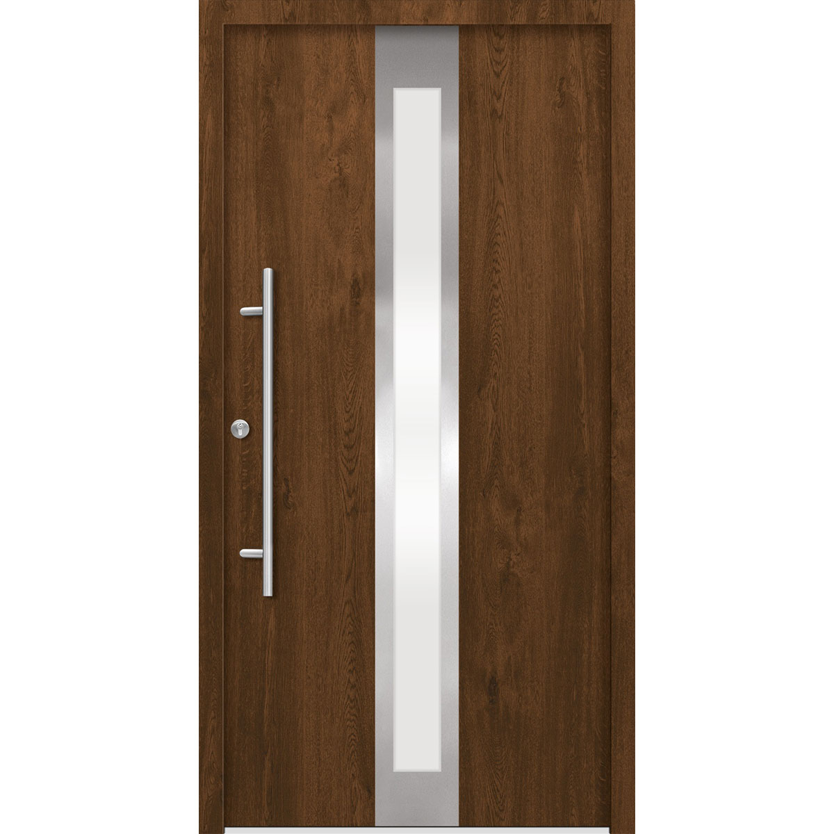SplenDoor  Premium-Haustür Passivedoor Stockholm energiesparend nussbaum 110 x 210 cm links | 127875