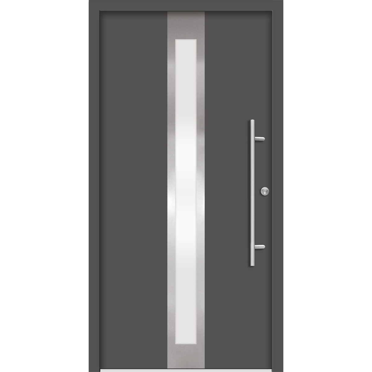 SplenDoor  Premium-Haustür Passivedoor Stockholm energiesparend anthrazit 100 x 200 cm rechts | 127888