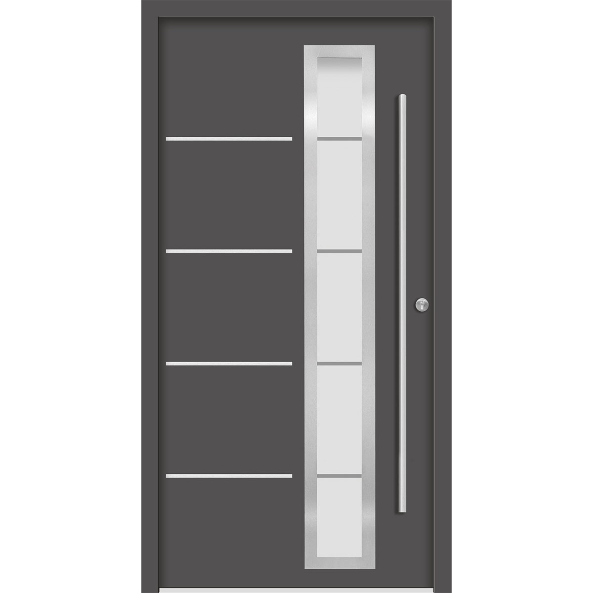 SplenDoor  Premium-Haustür Passivedoor Uppsala energiesparend anthrazit 100 x 200 cm rechts | 128020