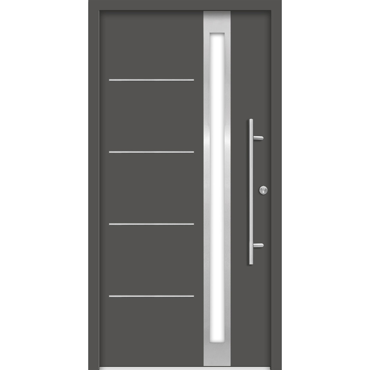 SplenDoor  Premium-Haustür Passivedoor Umea energiesparend anthrazit 100 x 200 cm rechts | 128074