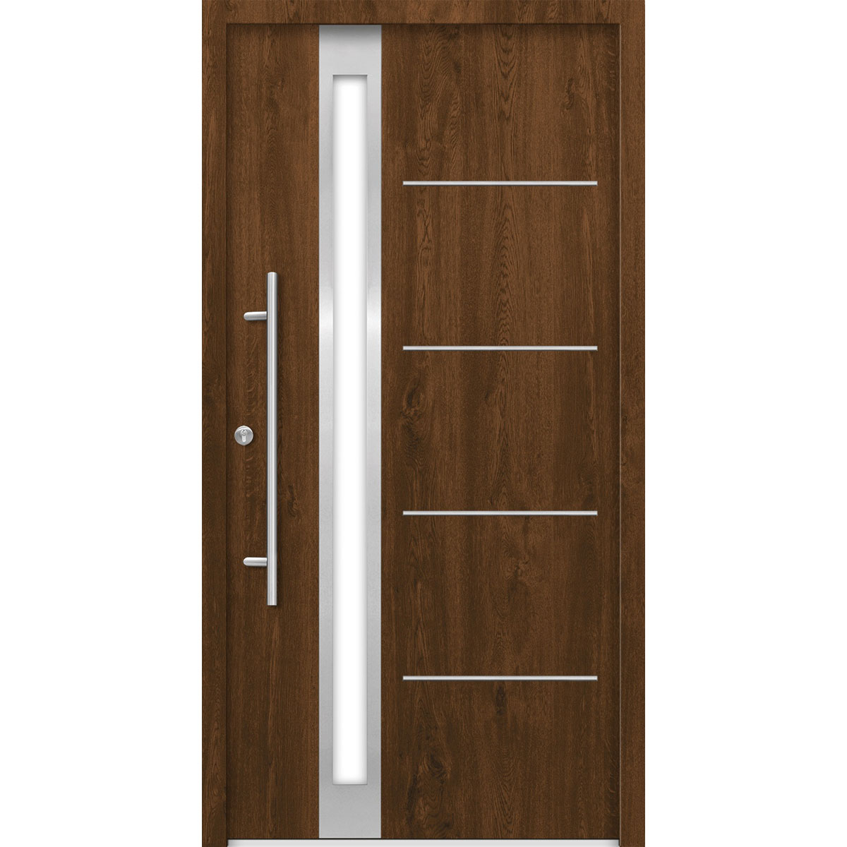 SplenDoor  Premium-Haustür Passivedoor Umea energiesparend nussbaum 100 x 200 cm links | 128077