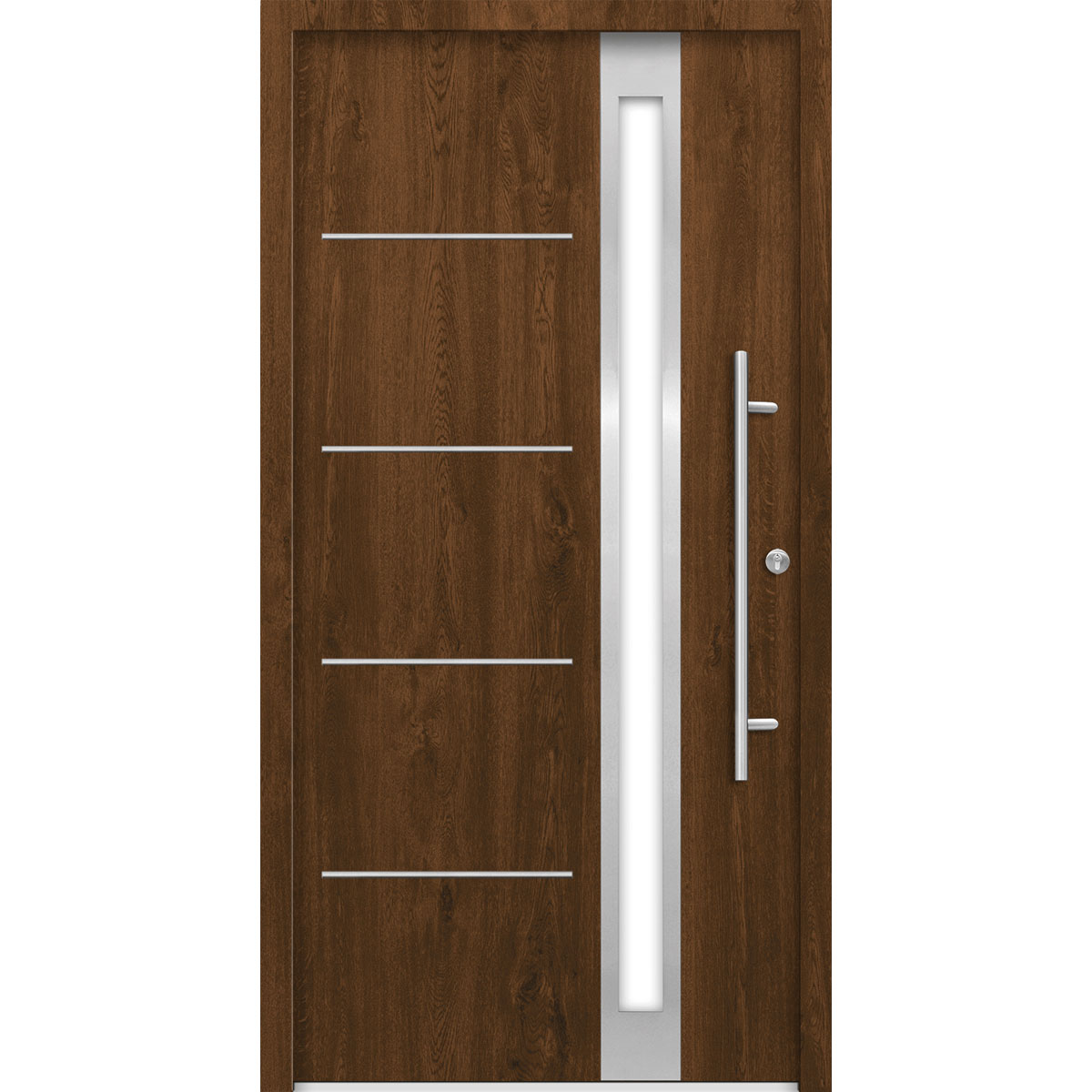 SplenDoor  Premium-Haustür Passivedoor Umea energiesparend nussbaum 100 x 200 cm rechts | 128078