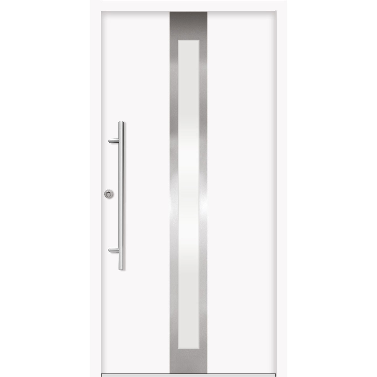 SplenDoor  Premium-Haustür Passivedoor Stockholm RC2 energiesparend einbruchsicher weiss 100 x 200 cm links | 128204