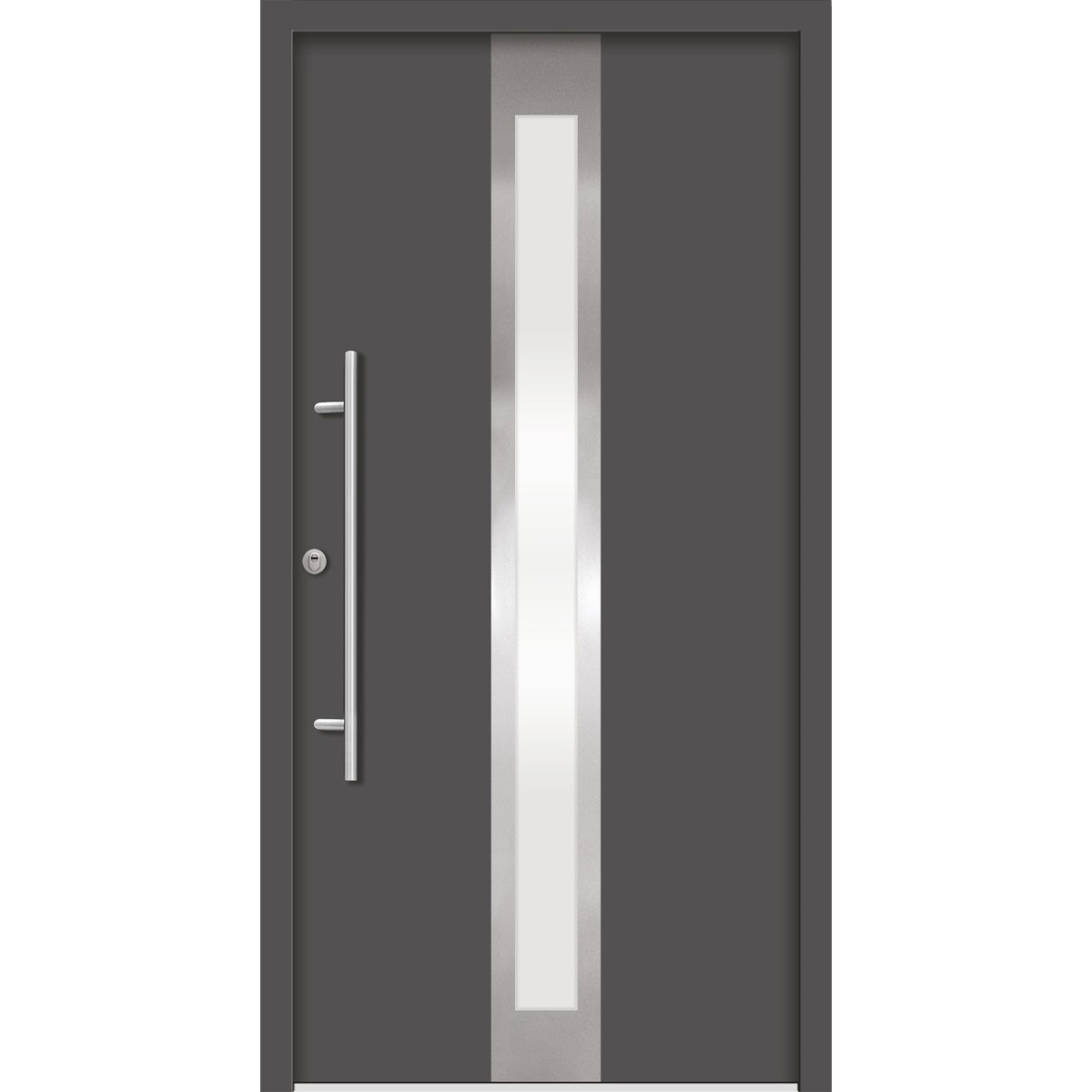 SplenDoor  Premium-Haustür Passivedoor Stockholm RC2 energiesparend einbruchsicher anthrazit 100 x 200 cm links | 128206