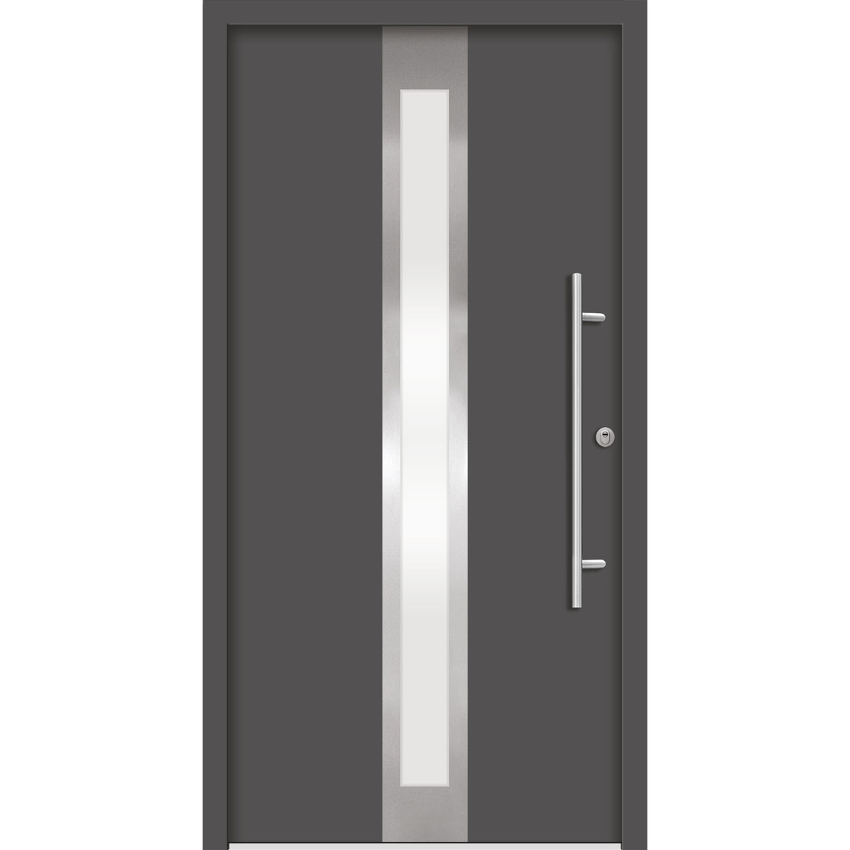 SplenDoor  Premium-Haustür Passivedoor Stockholm RC2 energiesparend einbruchsicher anthrazit 100 x 200 cm rechts | 128207