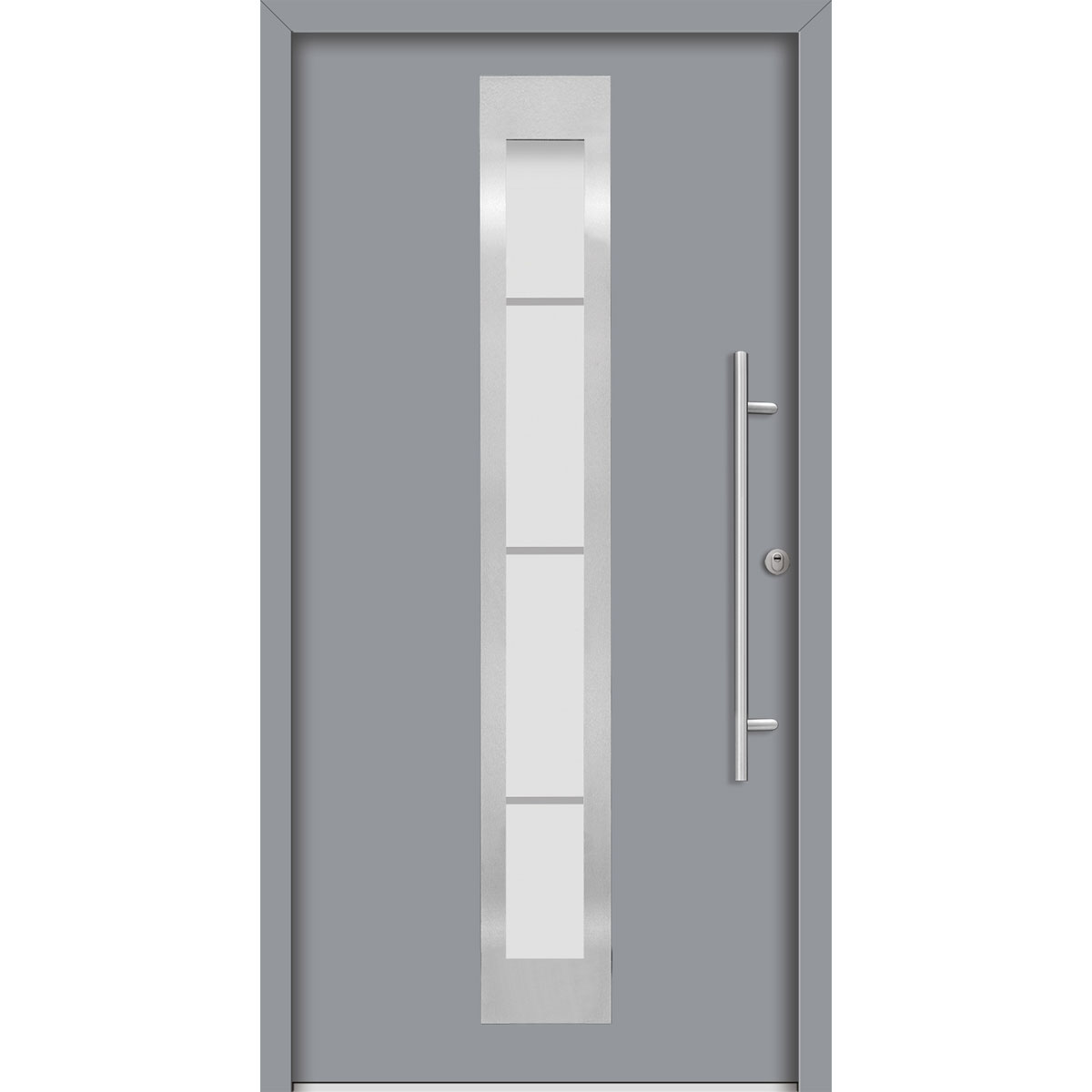 SplenDoor  Premium-Haustür Passivedoor Malmo RC2 energiesparend einbruchsicher grau 110 x 210 cm rechts | rechts | 128274