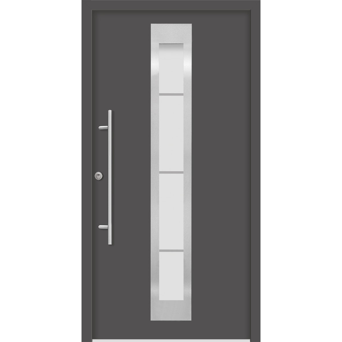 SplenDoor  Premium-Haustür Passivedoor Malmo RC2 energiesparend einbruchsicher anthrazit 100 x 210 cm links | links | 128279
