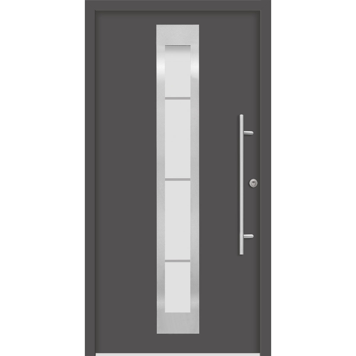SplenDoor  Premium-Haustür Passivedoor Malmo RC2 energiesparend einbruchsicher anthrazit 100 x 210 cm rechts | rechts | 128280