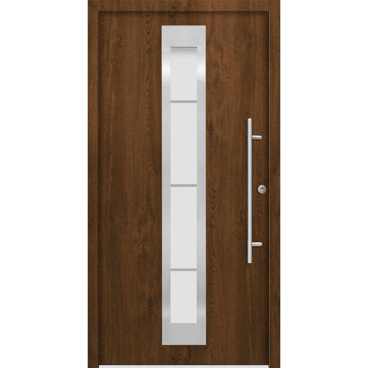SplenDoor  Premium-Haustür Passivedoor Malmo RC2 energiesparend einbruchsicher nussbaum 100 x 200 cm rechts | 128293