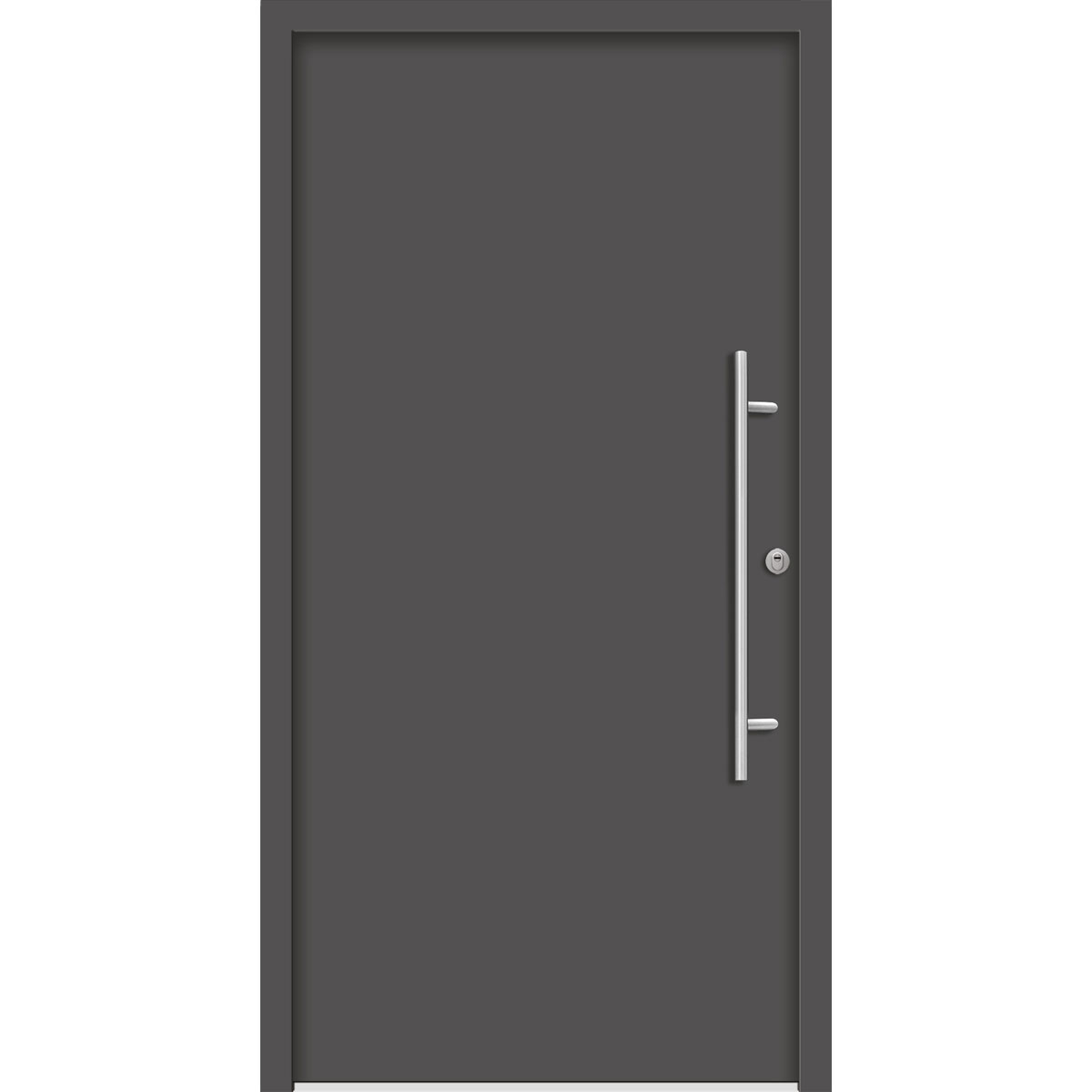 SplenDoor  Premium-Haustür Passivedoor Ribe RC2 energiesparend einbruchsicher anthrazit 110 x 210 cm rechts | 128297