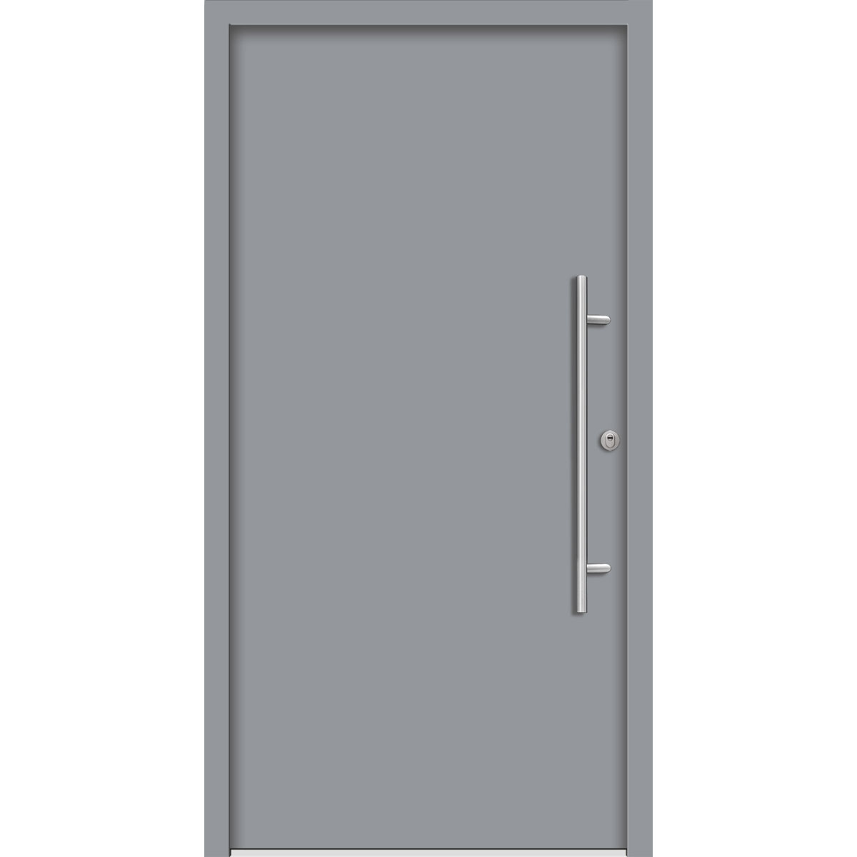 SplenDoor  Premium-Haustür Passivedoor Ribe RC2 energiesparend einbruchsicher grau 110 x 210 cm rechts | 128299