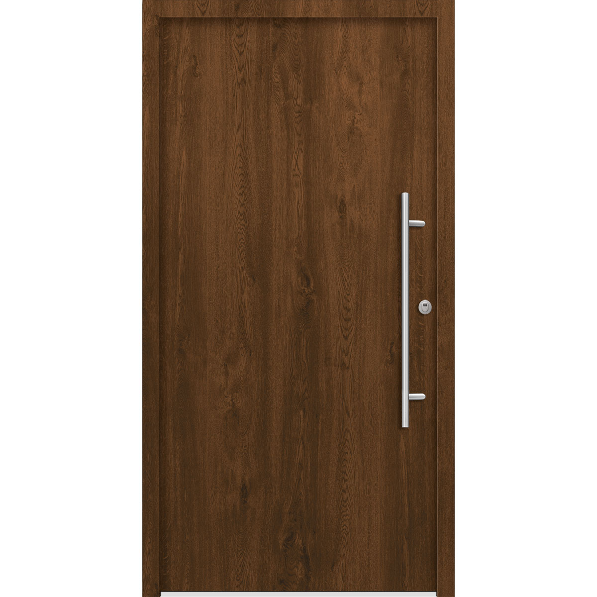 SplenDoor  Premium-Haustür Passivedoor Ribe RC2 energiesparend einbruchsicher nussbaum 110 x 210 cm rechts | 128301