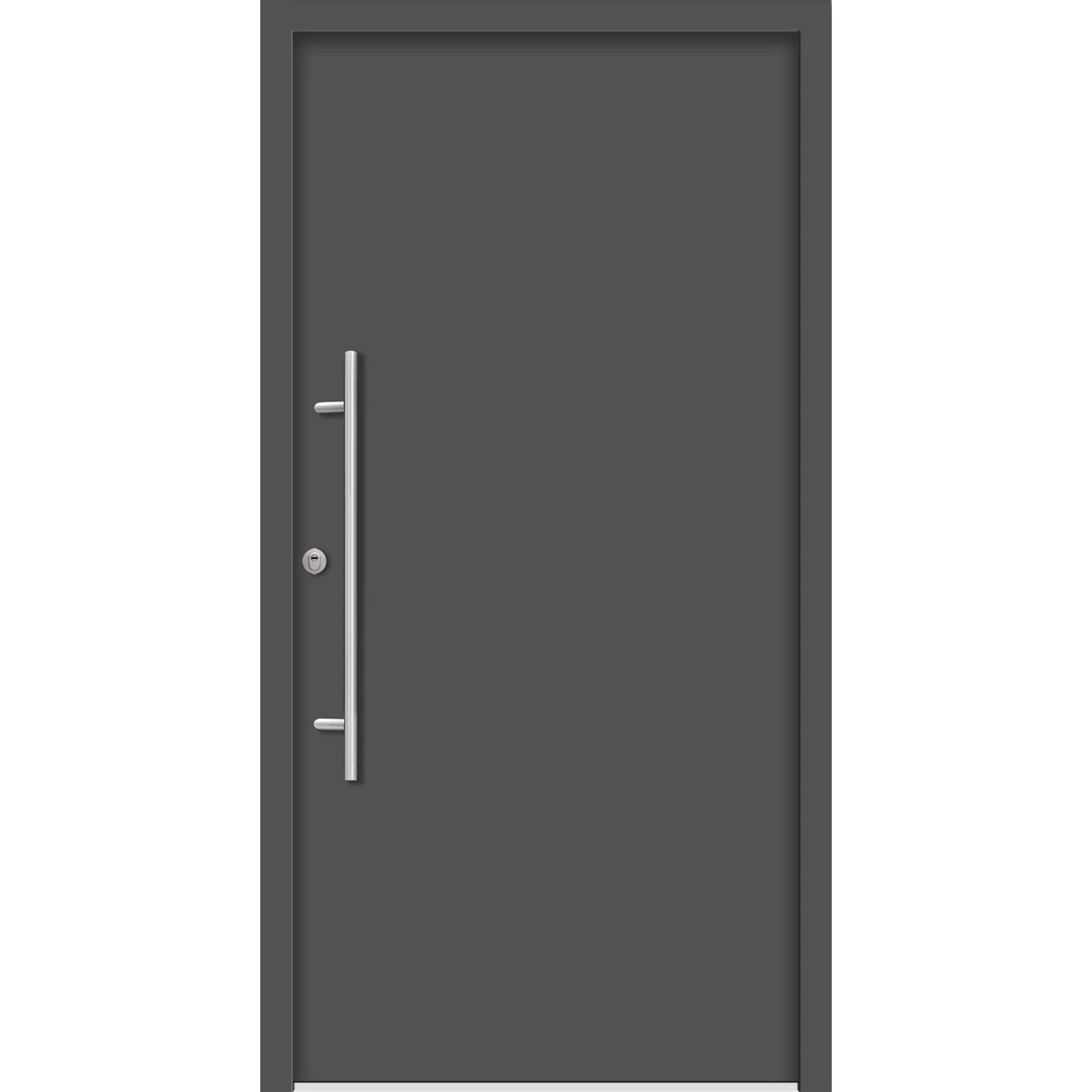 SplenDoor  Premium-Haustür Passivedoor Ribe RC2 energiesparend einbruchsicher anthrazit 100 x 210 cm links | 128304