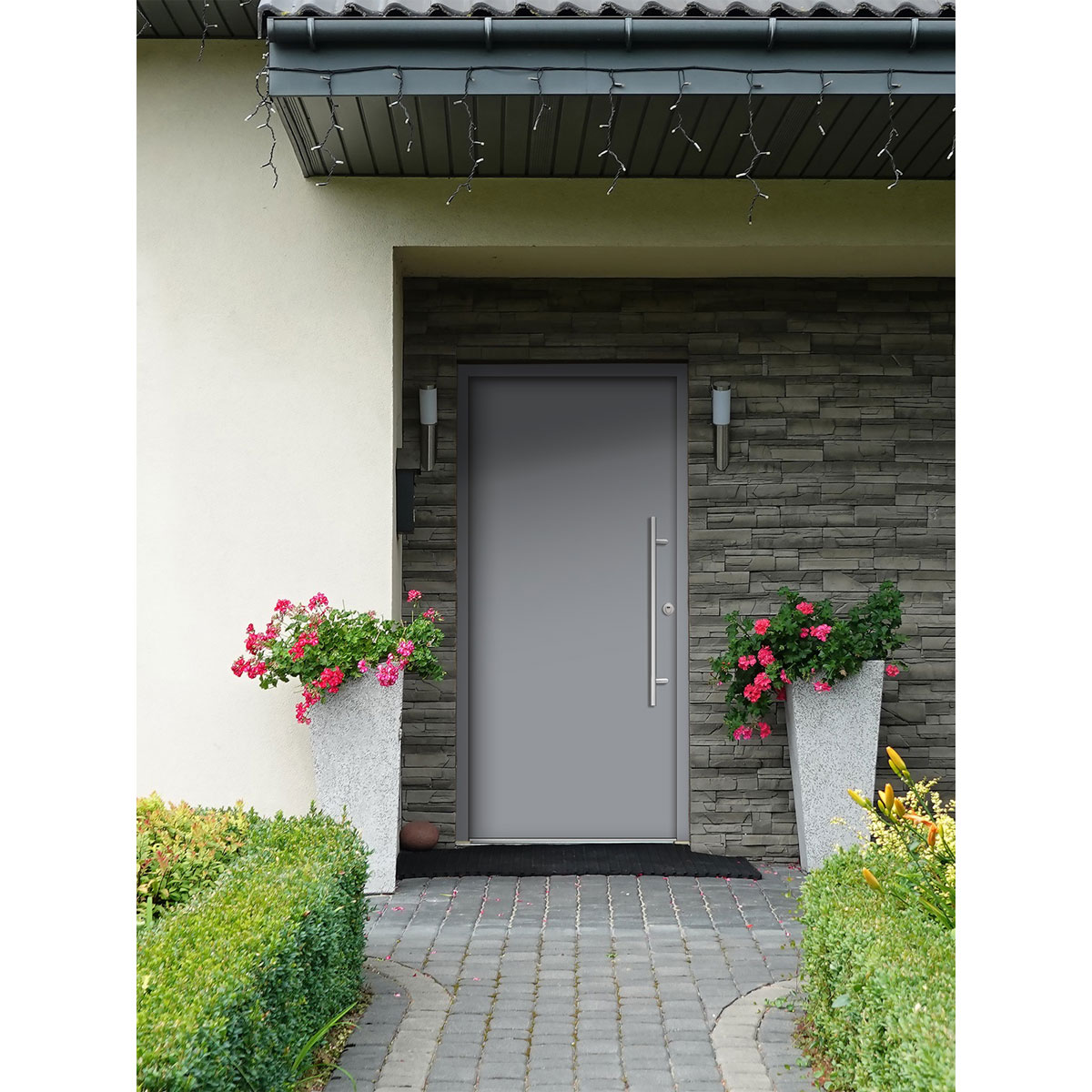 SplenDoor  Premium-Haustür Passivedoor Ribe RC2 energiesparend einbruchsicher grau 100 x 200 cm rechts | 128315 – Bild 3
