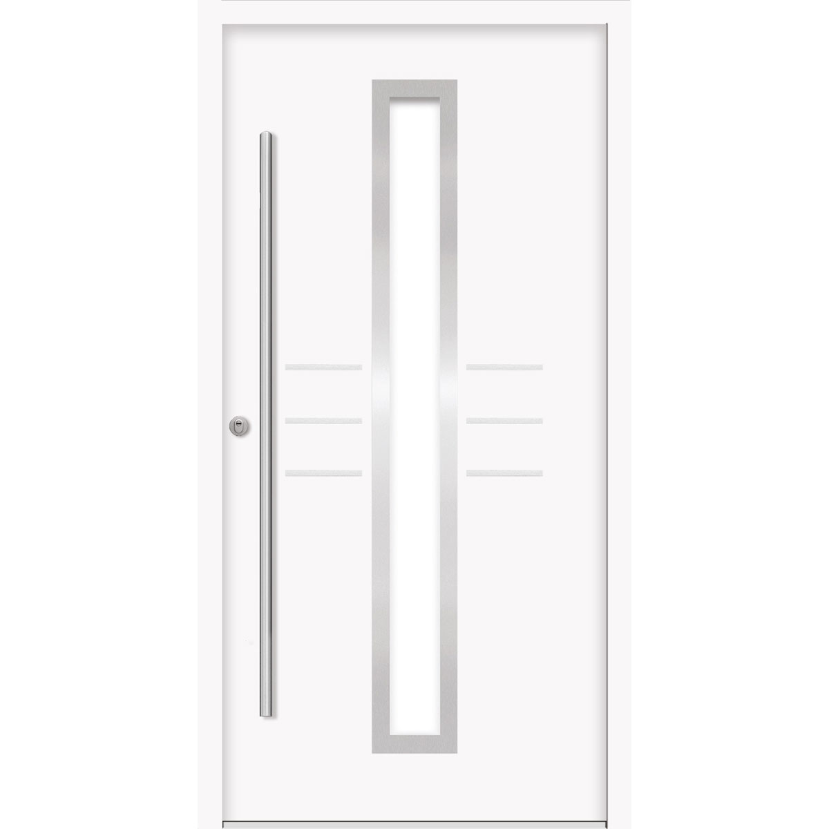 SplenDoor  Premium-Haustür Passivedoor Lund RC2 energiesparend einbruchsicher weiss 100 x 200 cm links | 128360