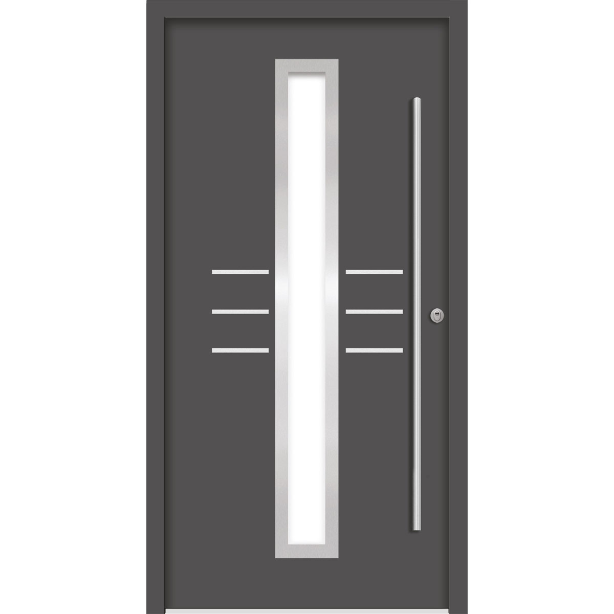 SplenDoor  Premium-Haustür Passivedoor Lund RC2 energiesparend einbruchsicher anthrazit 100 x 200 cm rechts | 128363