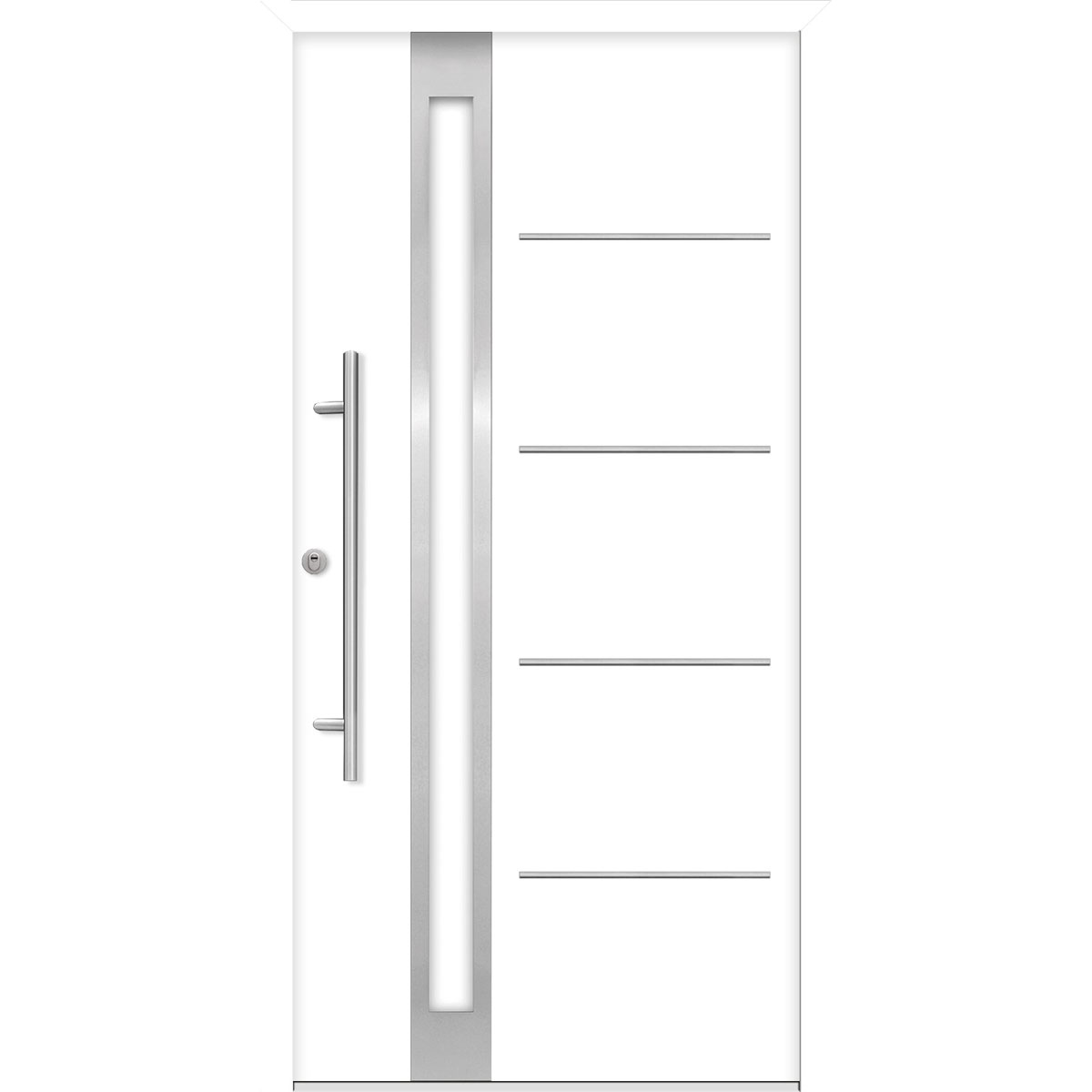 SplenDoor  Premium-Haustür Passivedoor Umea RC2 energiesparend einbruchsicher weiss 100 x 200 cm links | 128385