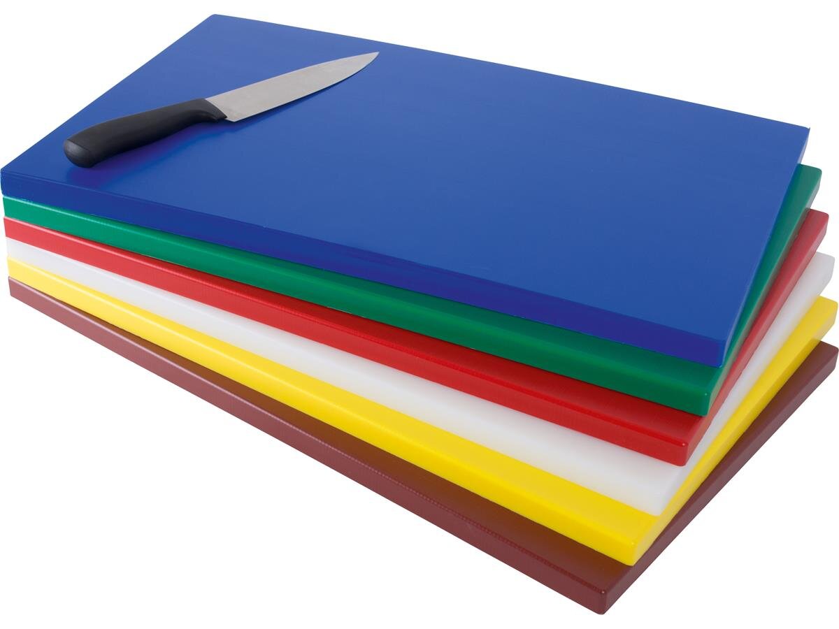 Polyethylen-Schneidebrett GN rot, HACCP geeignet, BTH 530 x 325 x 18 mm