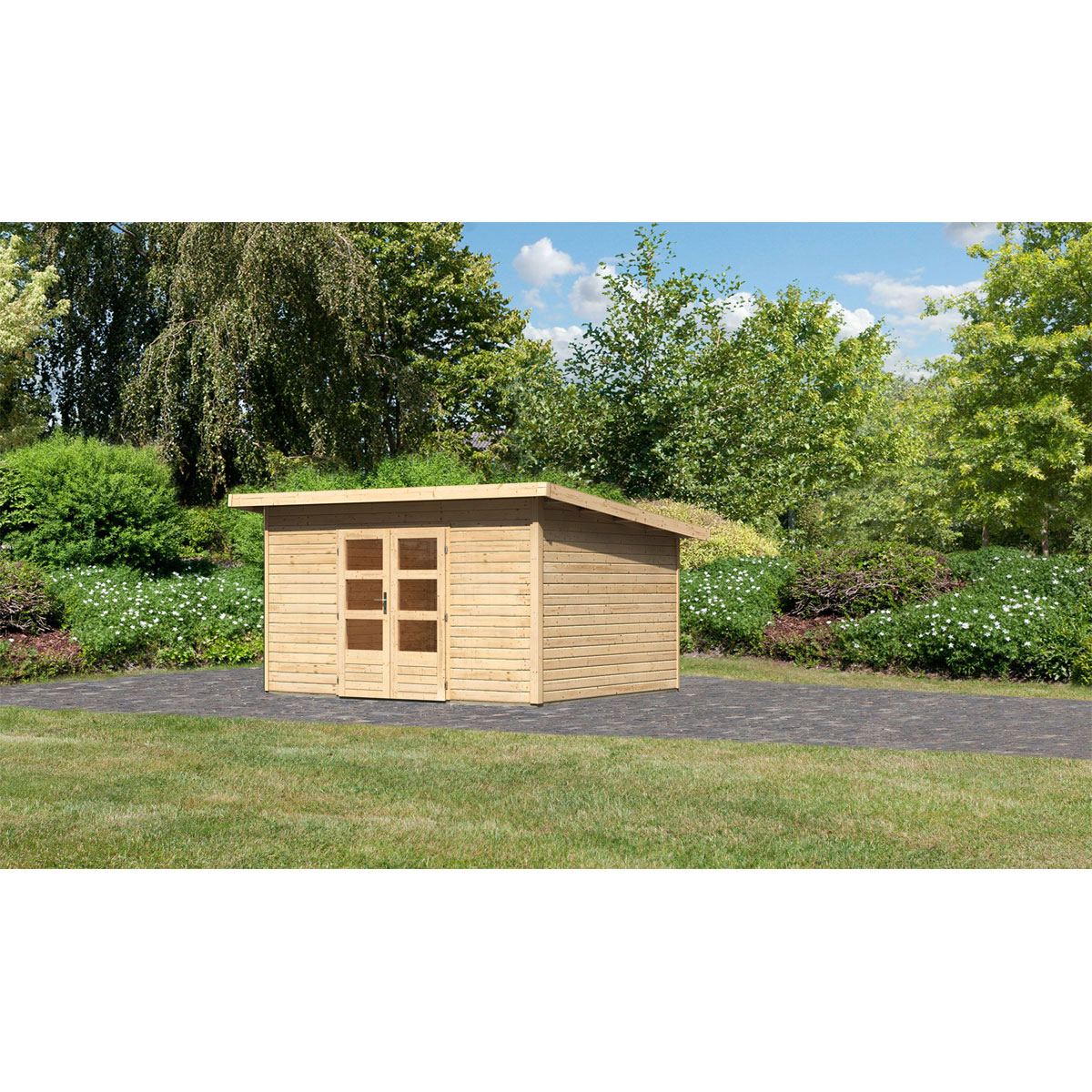 Karibu  Gartenhaus Northeim 4 naturbelassen 40 mm | 230589