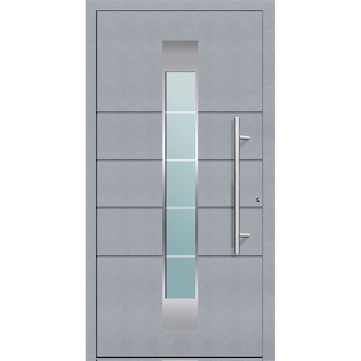 Aluminium-Haustür Turin grau rechts auf Maß | grau | 230999