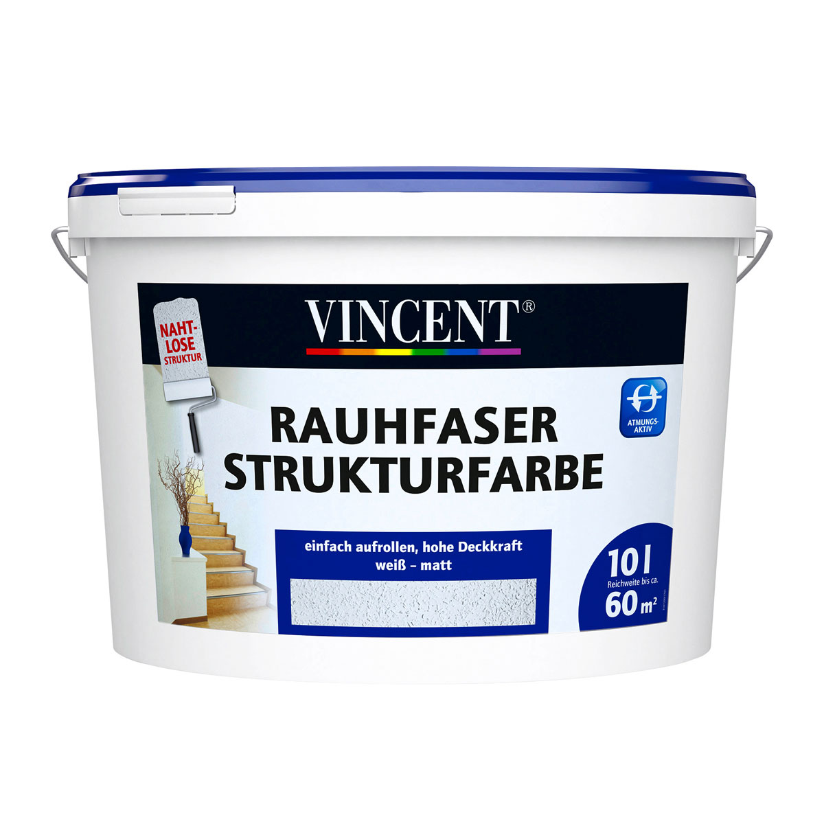 Vincent Rauhfaser Strukturfarbe tuchmatt 10 L | 10 | 246679