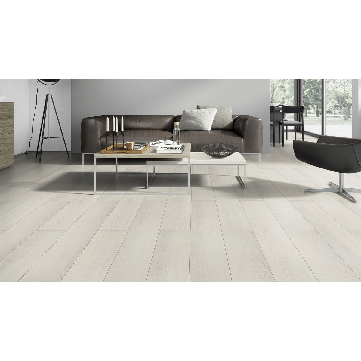 Laminat Solido 4V 731-4 Eiche creme weiss 1286 x 194 x 7 mm | 247885 – Bild 4