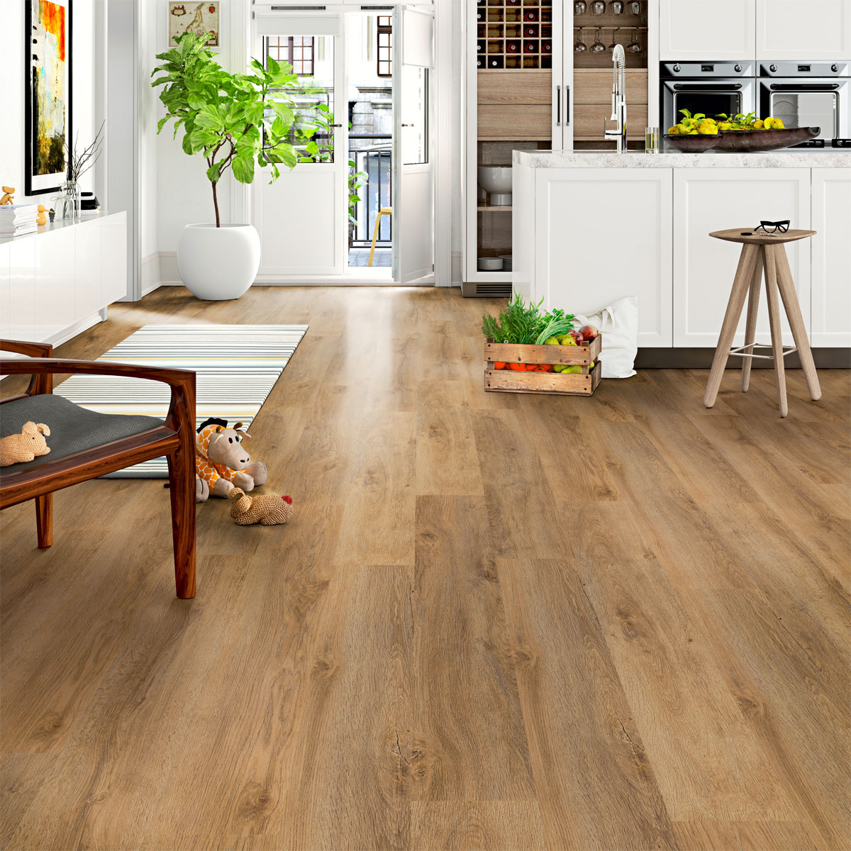 Specht Laminatboden Classic Somborner Eiche 138 x 19,3 cm | braun | 272777 – Bild 4
