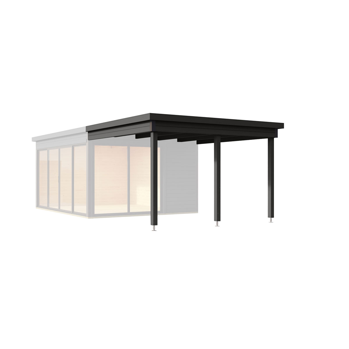 Anbau für Designhaus 412 Größe 2 graphitgrau | 276374