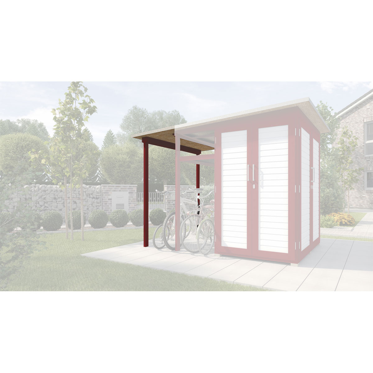 Garten [Q] Modul Family schwedenrot/weiß | 276441
