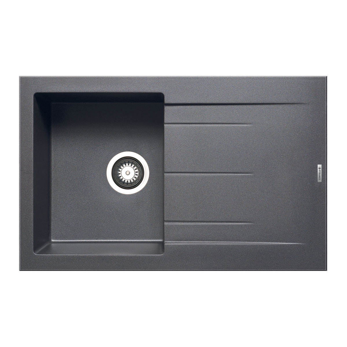 Pyramis  Einbauspuele ALAZIA 79 x 50 cm 1B 1D Granit Iron Grey | Einbauspüle | Grau | 292122