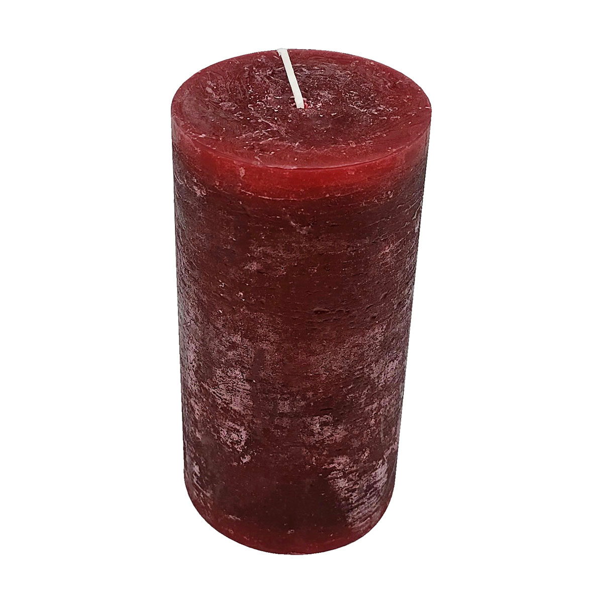 Ambientis Rustikkerze 68 x 130 mm dunkelrot Frostfinish | 34975