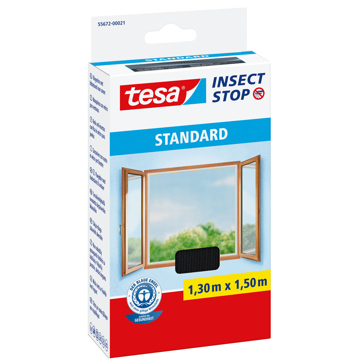 Tesa Fliegengitter Standard für Fenster anthrazit 1,30m x 1,50m | 445182 – Bild 3
