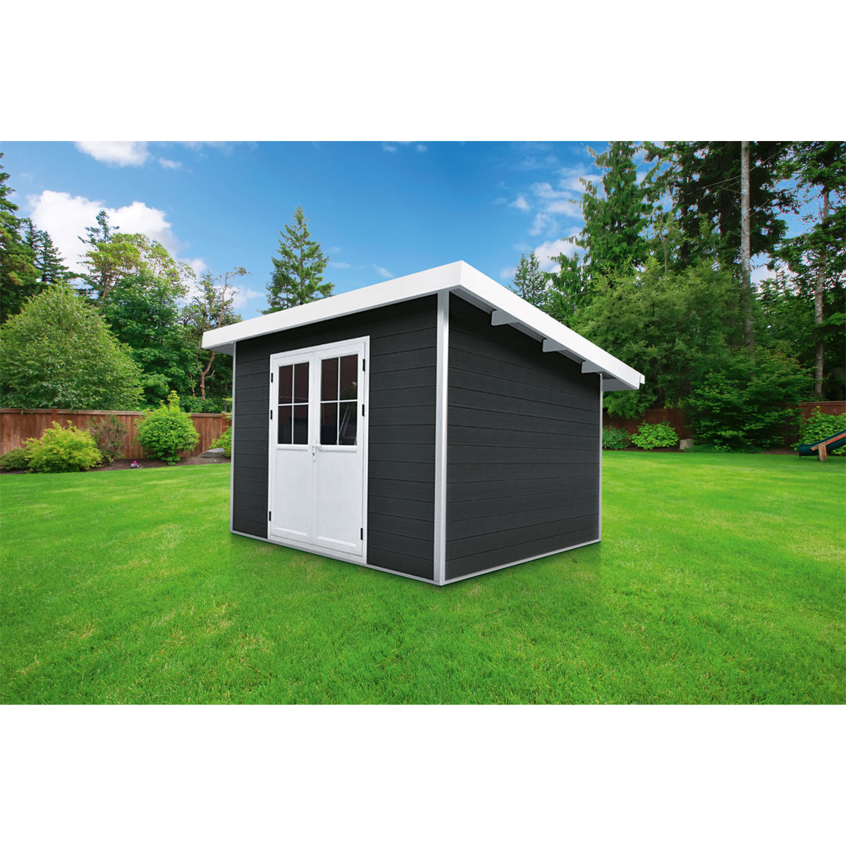 WPC-Gartenhaus S anthrazit 2 x 2 m | 507118