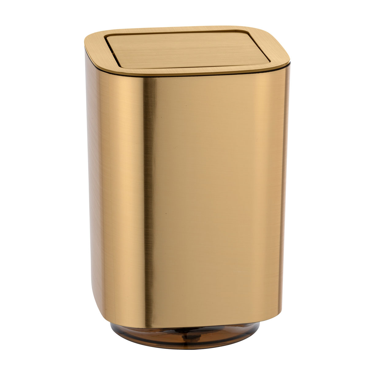 Wenko  Schwingdeckeleimer Auron Gold Kosmetikeimer mit Schwingdeckel 5,5 l | 514466