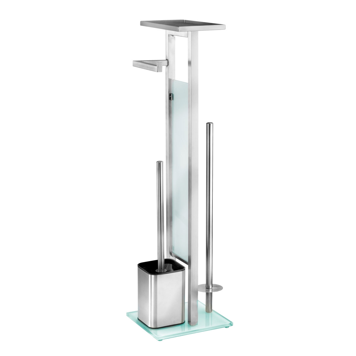 Wenko  Stand WC-Garnitur Debar mit Ablage Edelstahl rostfrei | 514805