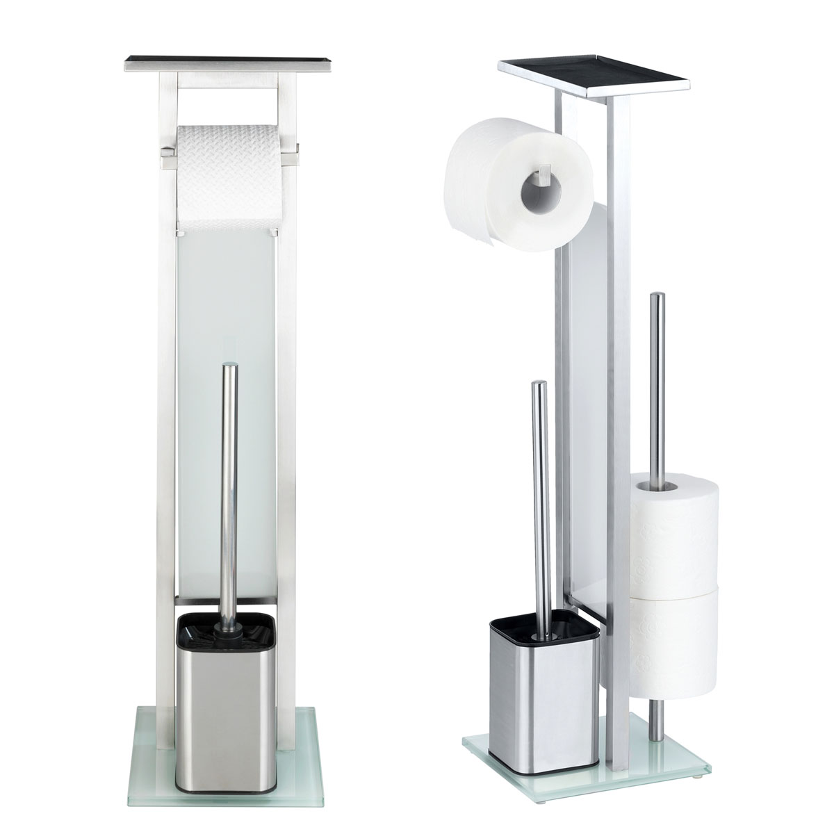 Wenko  Stand WC-Garnitur Debar mit Ablage Edelstahl rostfrei | 514805 – Bild 3