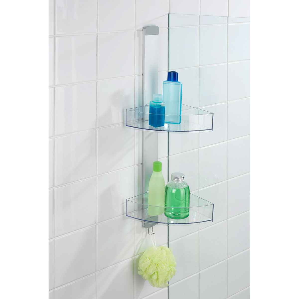 Wenko  Eck-Duschcaddy Premium mit 2 Ablagen und Edelstahl-Haken | 515252 – Bild 3