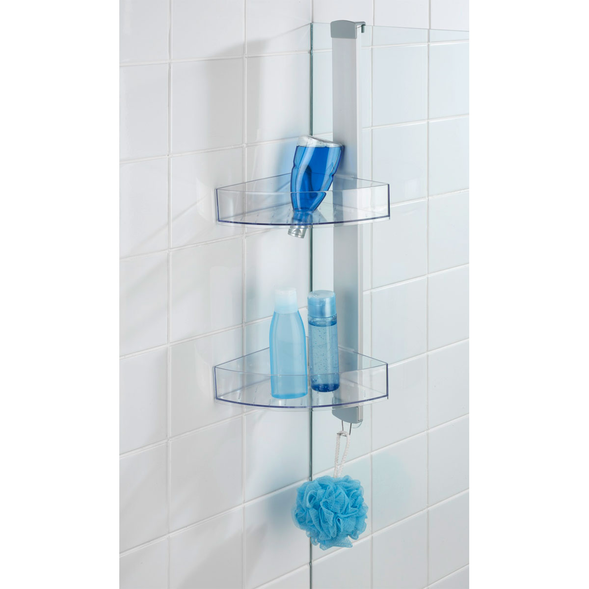 Wenko  Eck-Duschcaddy Premium mit 2 Ablagen und Edelstahl-Haken | 515252 – Bild 4