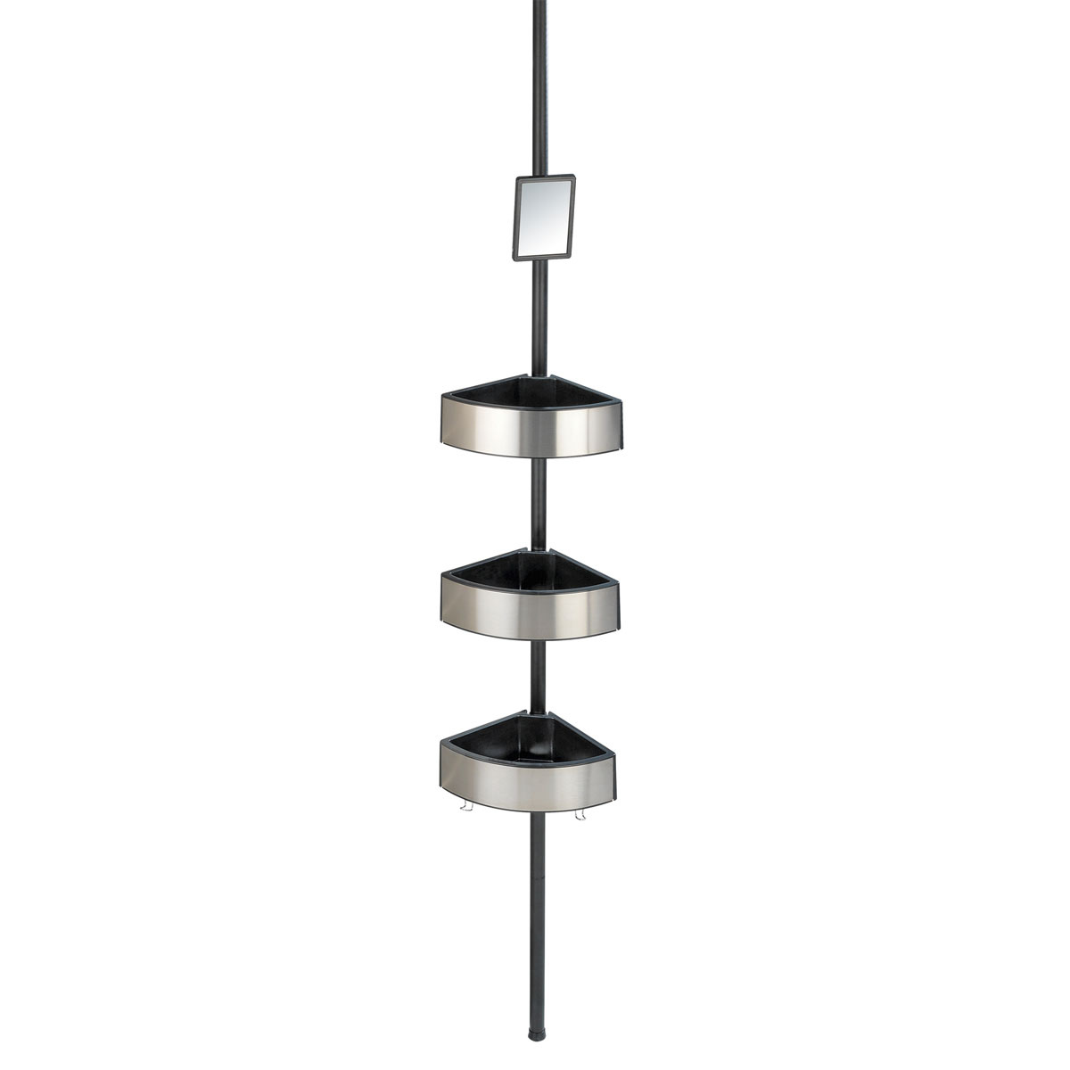 Wenko  Teleskop-Duschecke Premium Big Black Edelstahl rostfrei | 515253