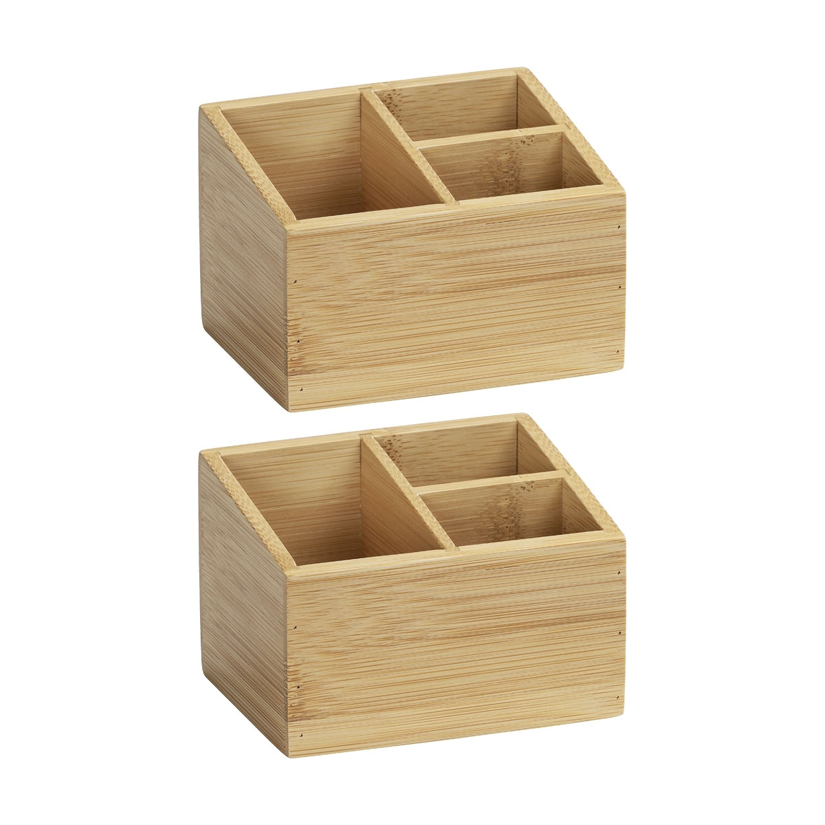Wenko  Bambus Organizer Terra 3 Fächer 2er Set | 515573